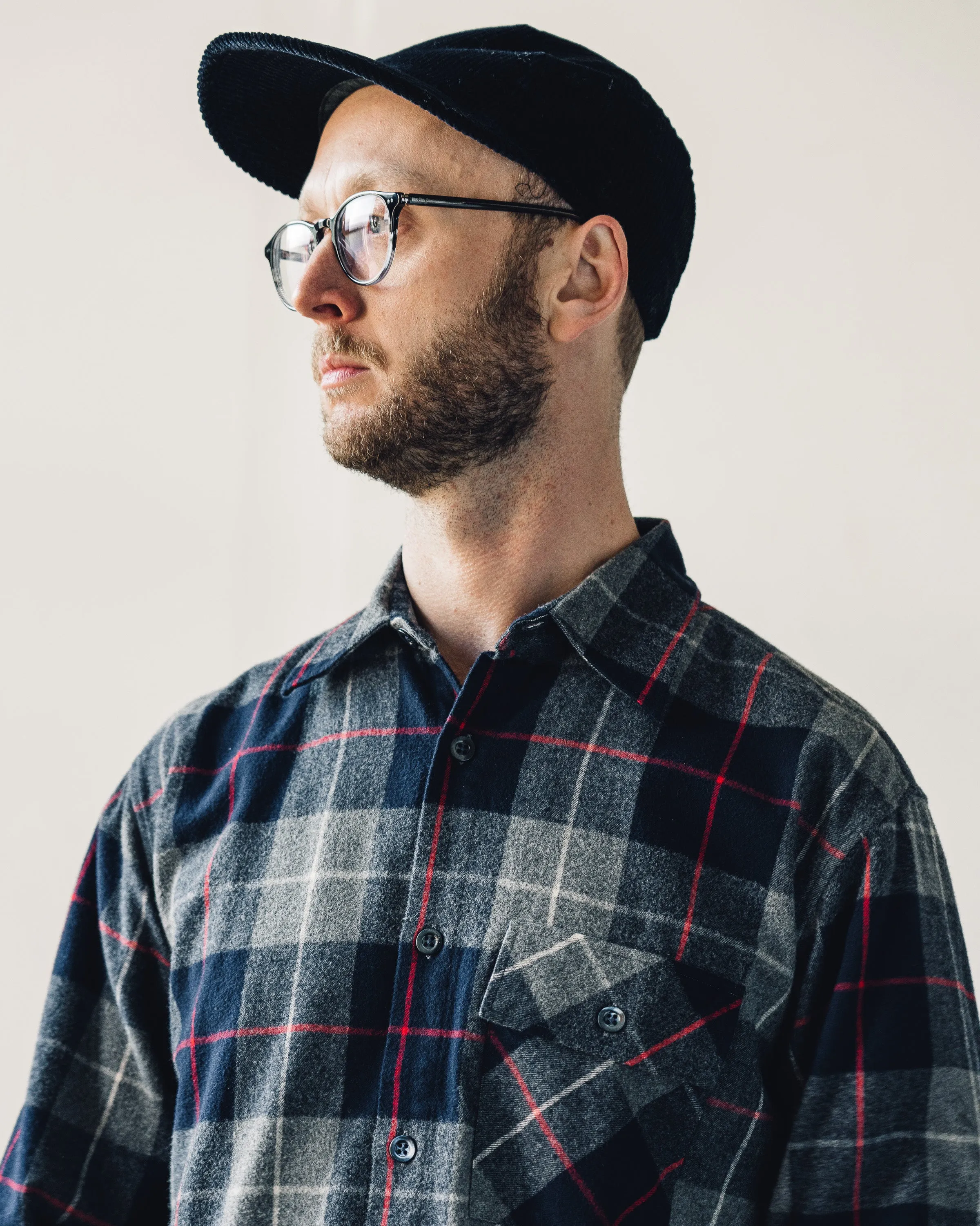 Arpenteur Doris Shirt, Navy/Grey/Red