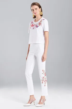 Bottomweight Cotton Embroidered Pants