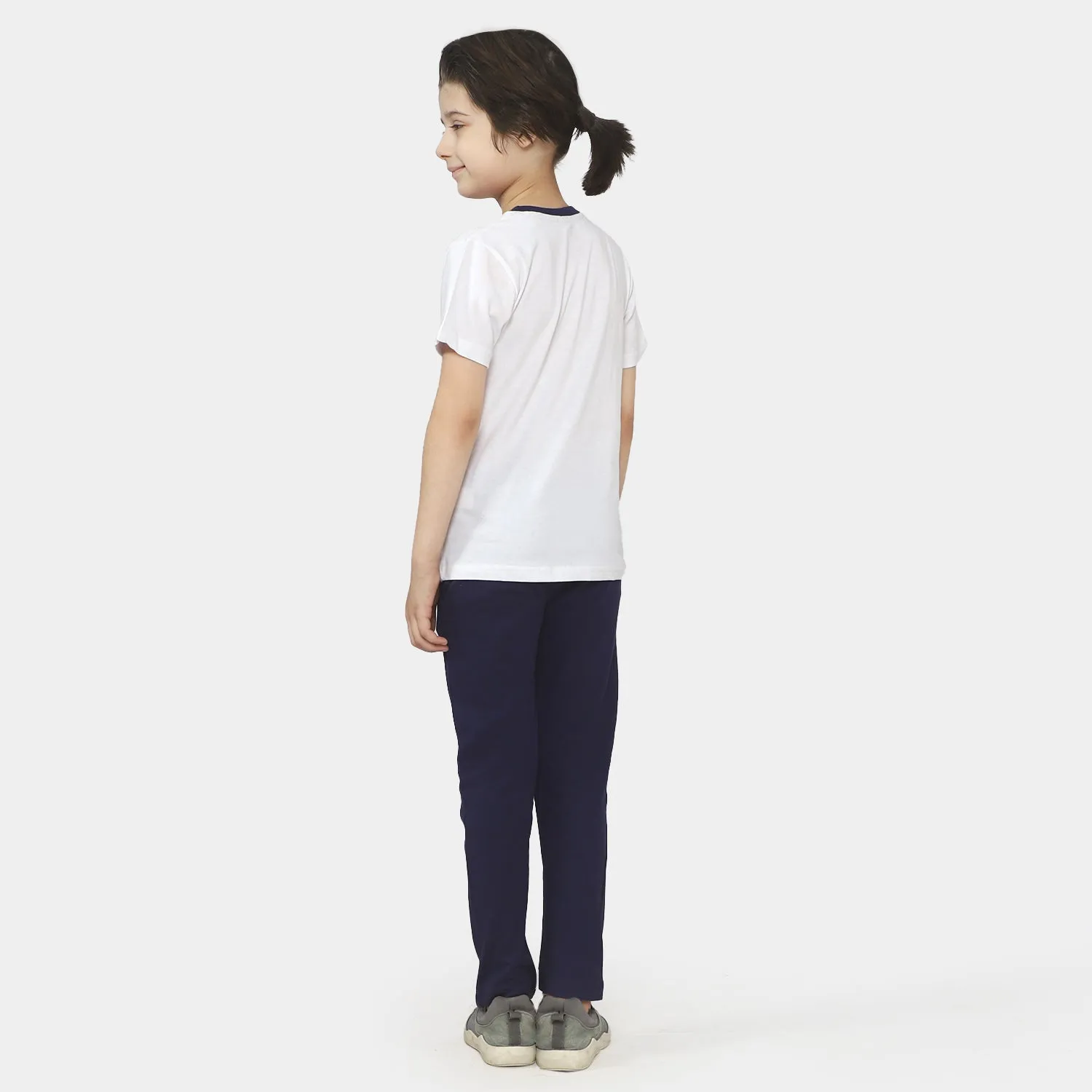 Boys Cotton 2Pcs Suit Character - White