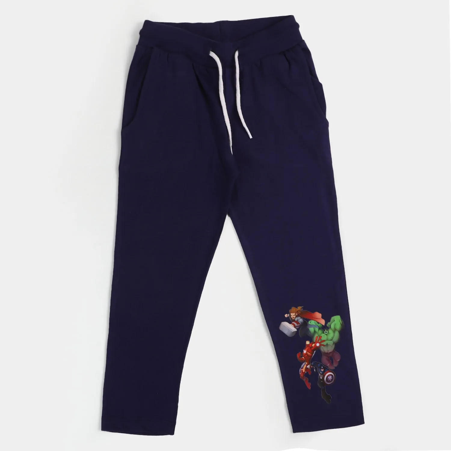 Boys Cotton 2Pcs Suit Character - White