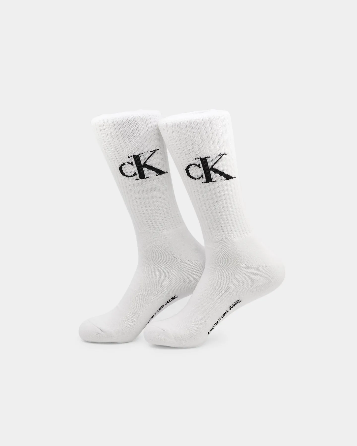 Calvin Klein 1/2 Terry Cushion Crew Sock 3 Pack White