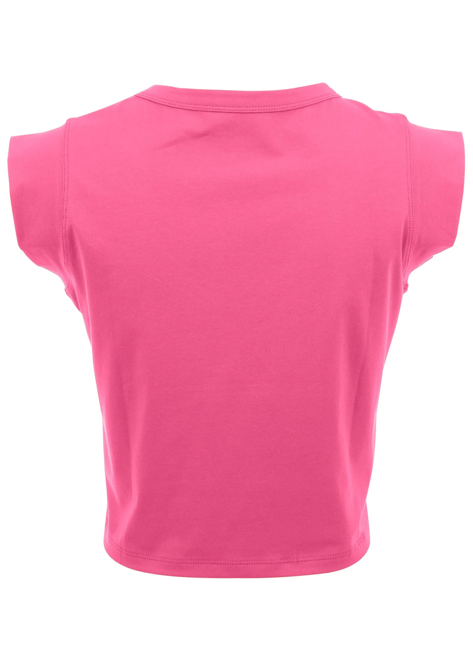 Cap Sleeve Tee - Hot Pink