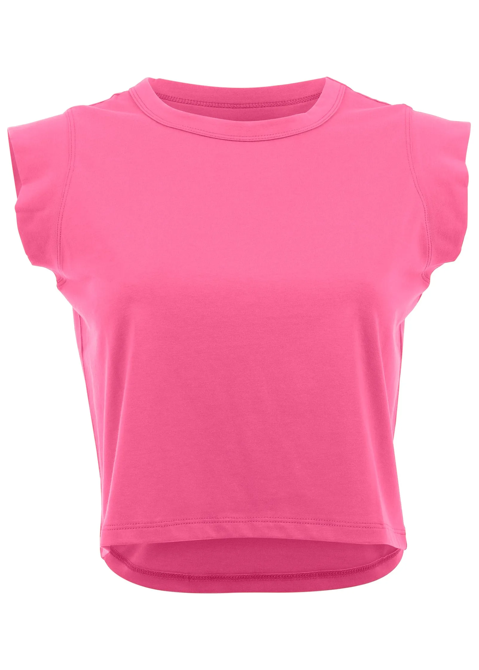 Cap Sleeve Tee - Hot Pink