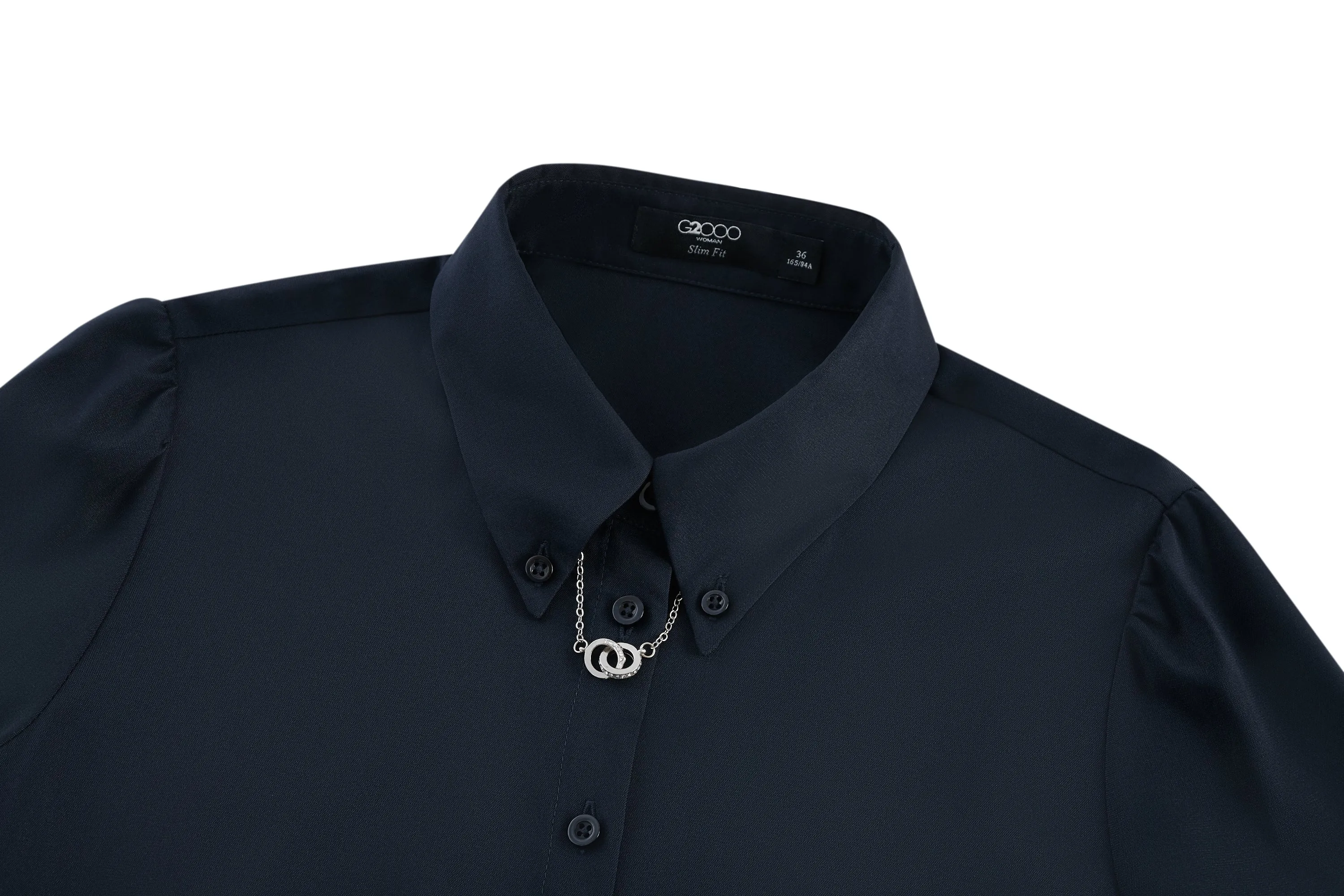 Colin COOLMAX Yarn-dyed Plainweave Shirt with Detachable Collar Chain
