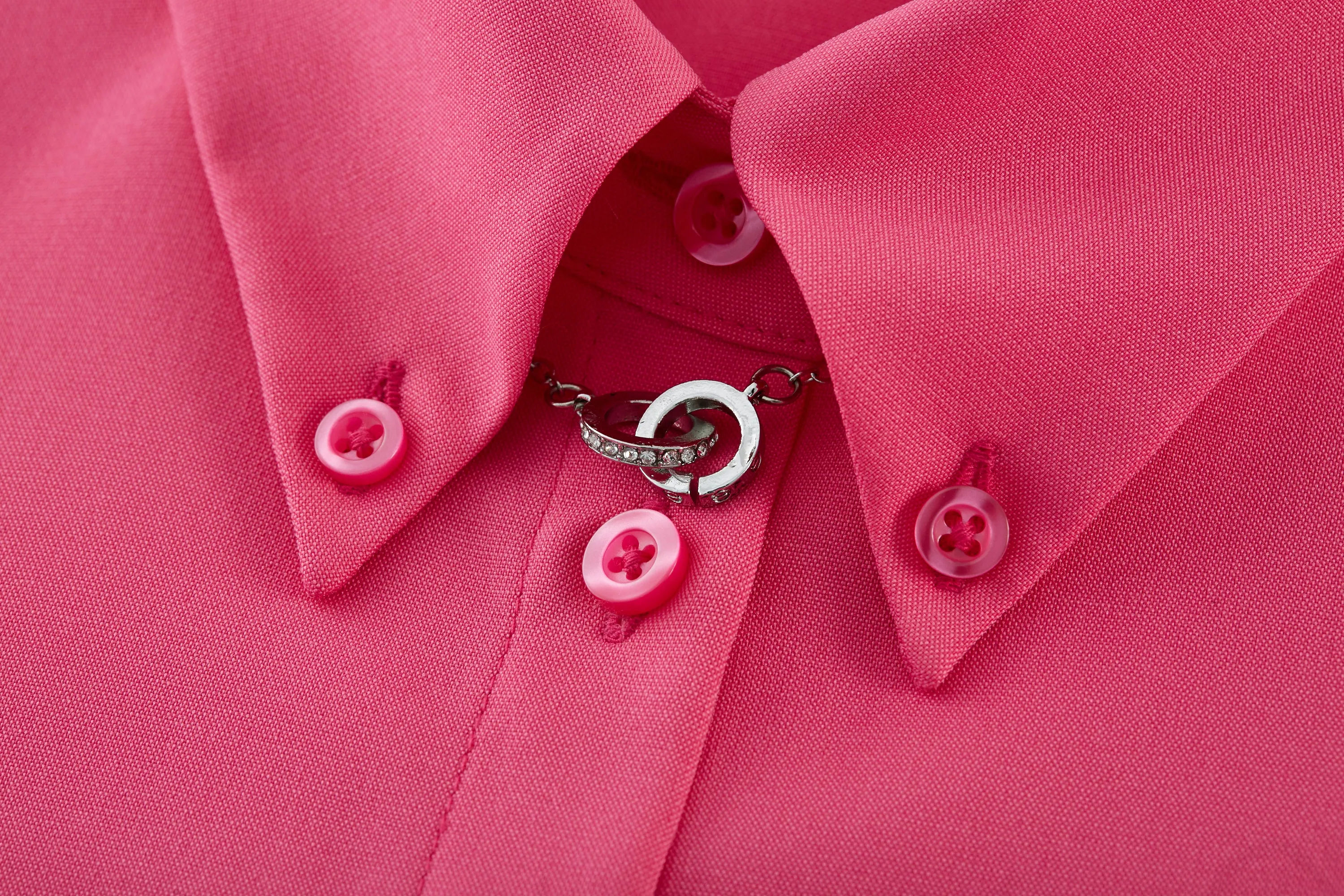 Colin COOLMAX Yarn-dyed Plainweave Shirt with Detachable Collar Chain