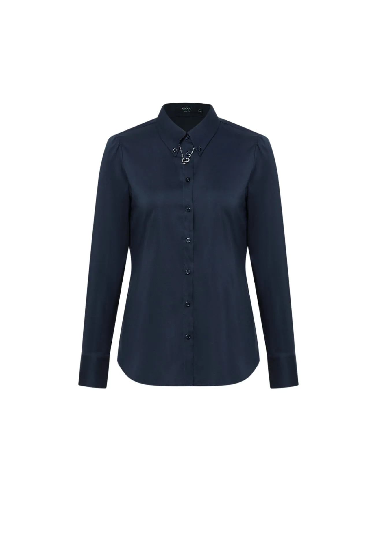 Colin COOLMAX Yarn-dyed Plainweave Shirt with Detachable Collar Chain