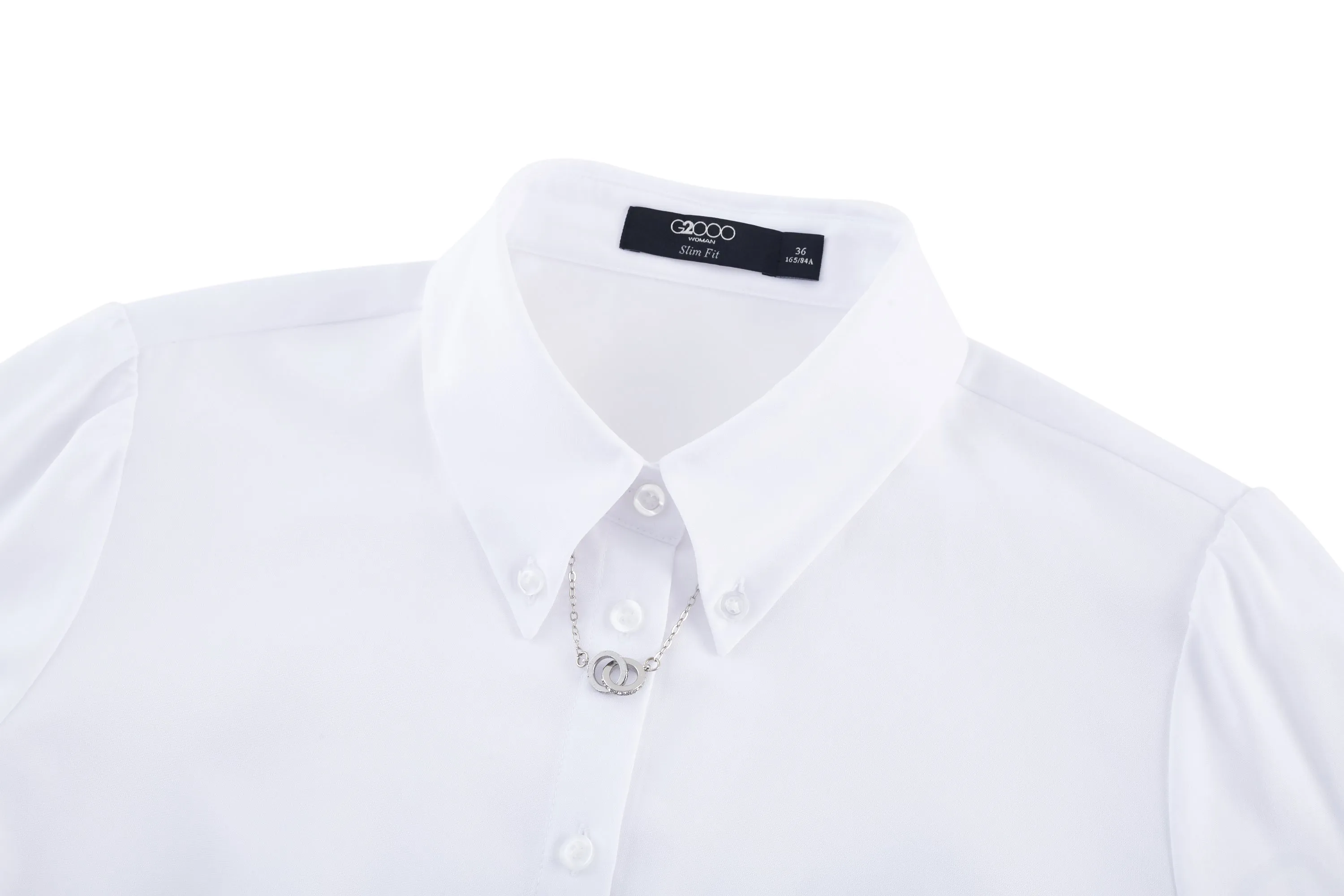 Colin COOLMAX Yarn-dyed Plainweave Shirt with Detachable Collar Chain