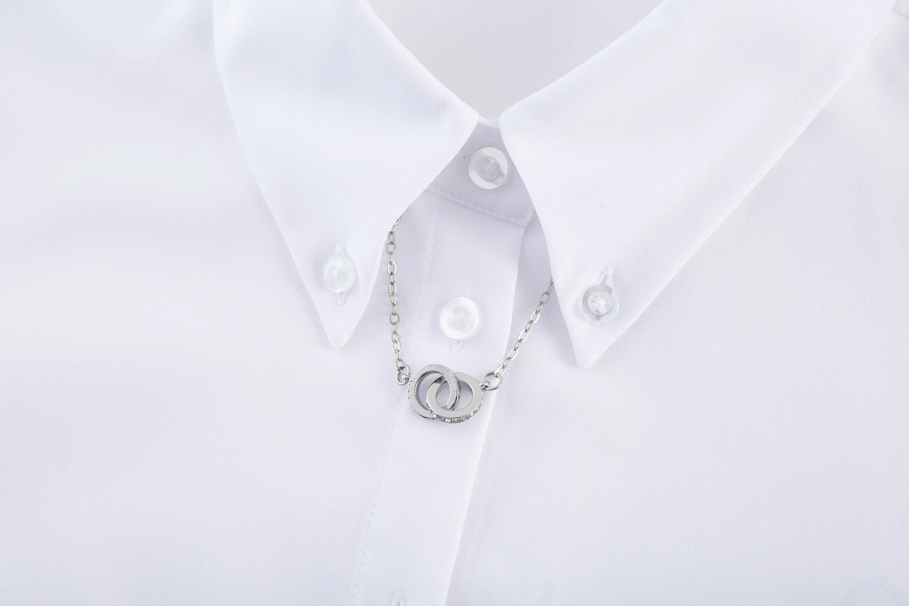 Colin COOLMAX Yarn-dyed Plainweave Shirt with Detachable Collar Chain