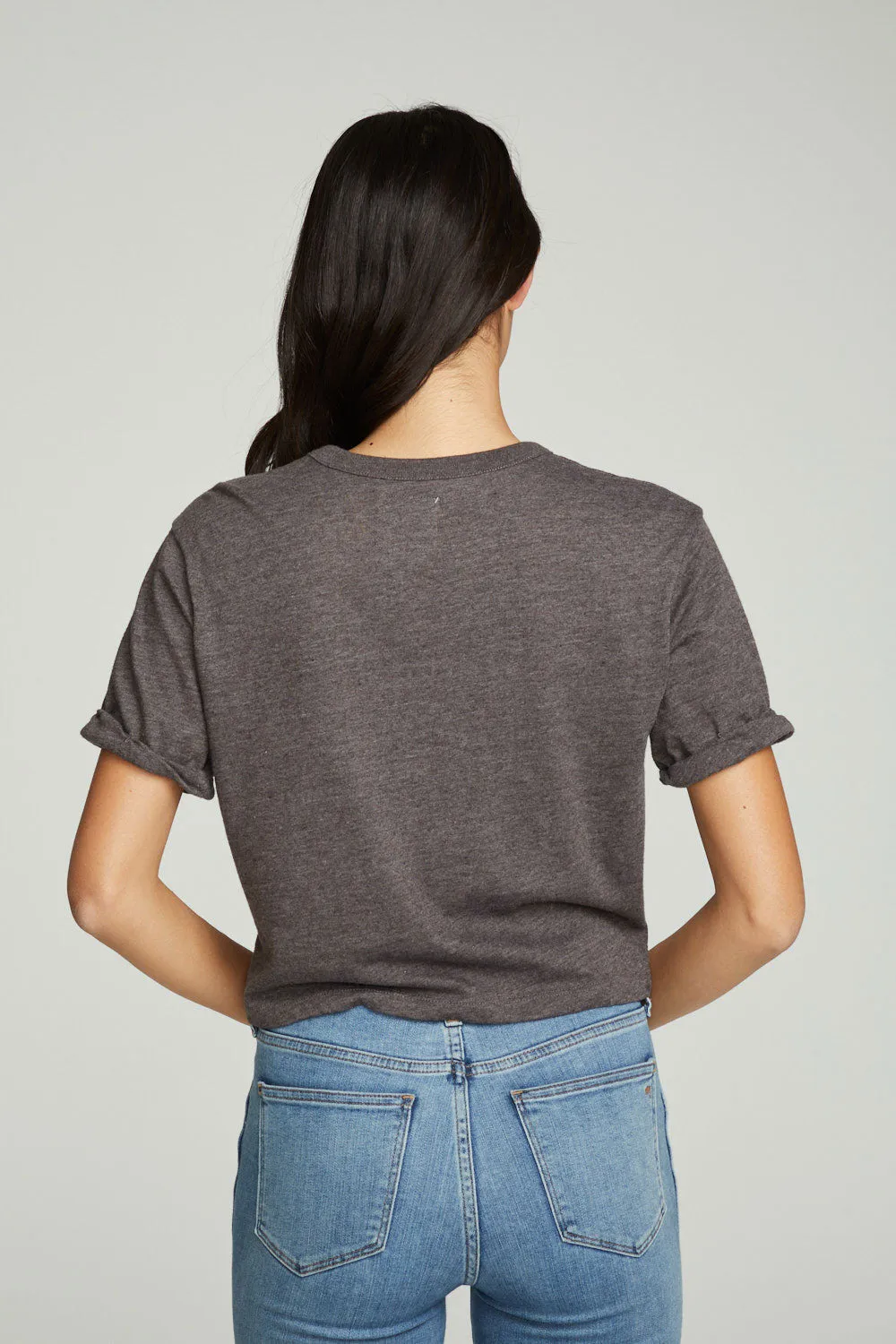 Cropped Crew Neck Short Sleeve Tee