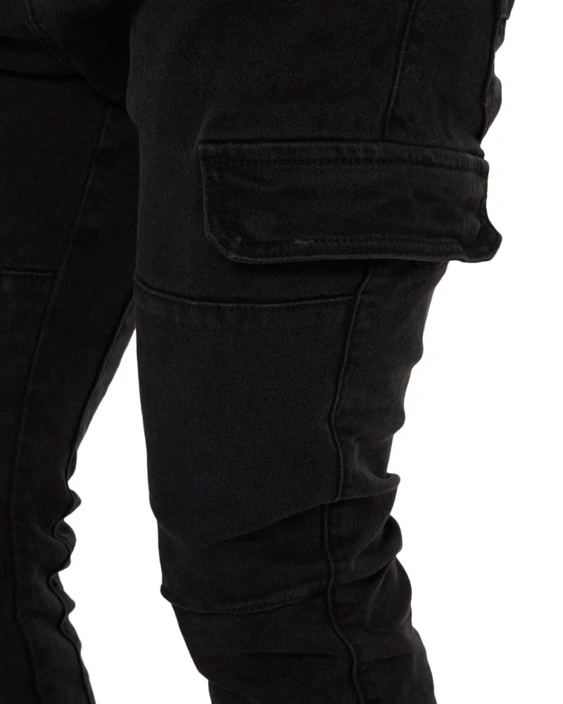 Sure! Here’s an optimized title for the product:

Mens Dozer Slim Fit Vintage Black Jogger Work Jeans - Stylish, Comfortable & Durable