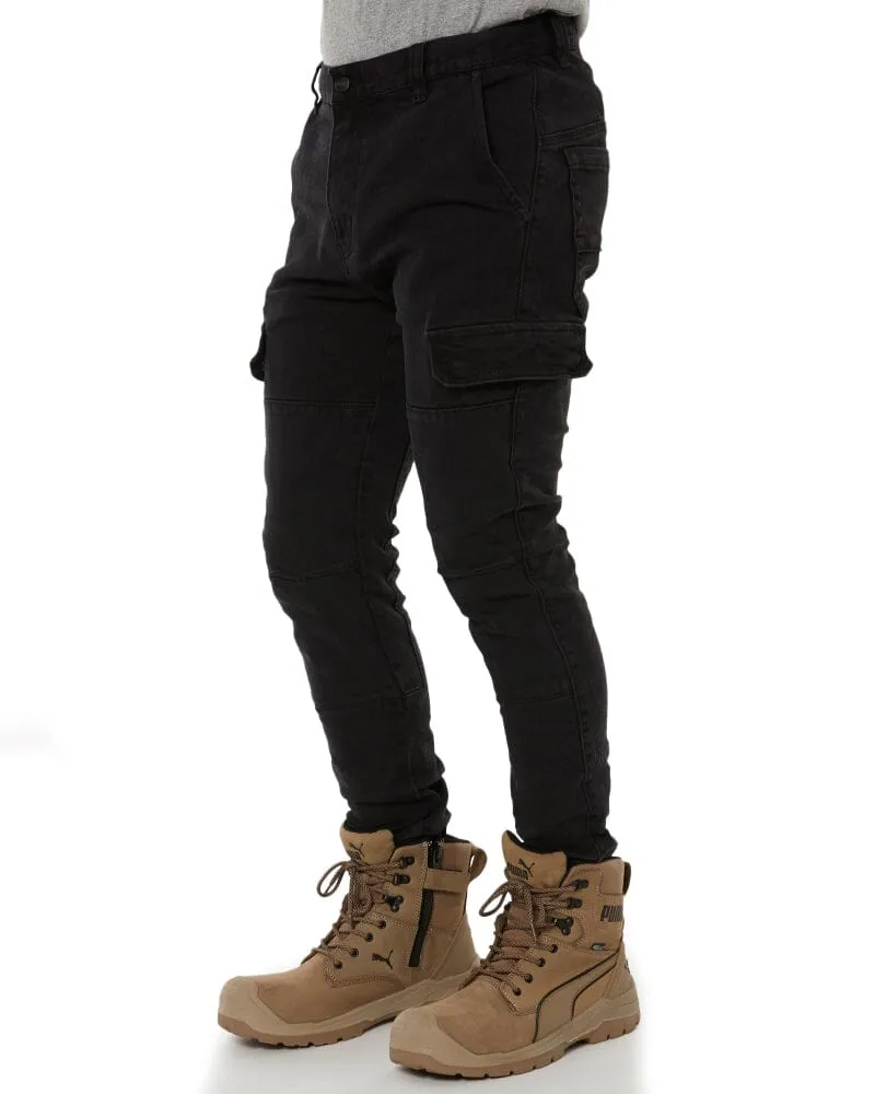 Sure! Here’s an optimized title for the product:

Mens Dozer Slim Fit Vintage Black Jogger Work Jeans - Stylish, Comfortable & Durable