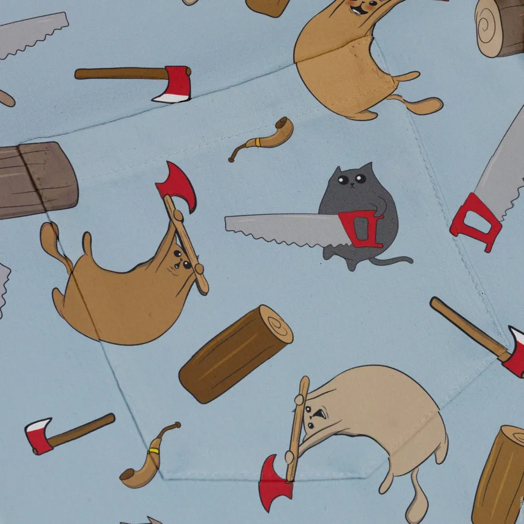 Exploding Kittens Lumber Cats Button Up Shirt