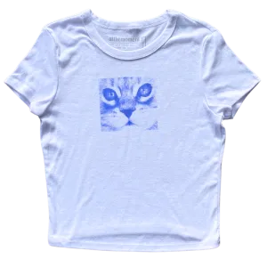 Framed Blue Cat Women's Baby Rib