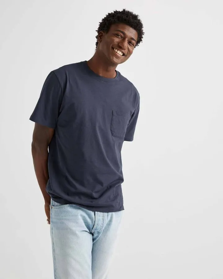 Men's Pima Cotton Pocket Tee - Blue Nights