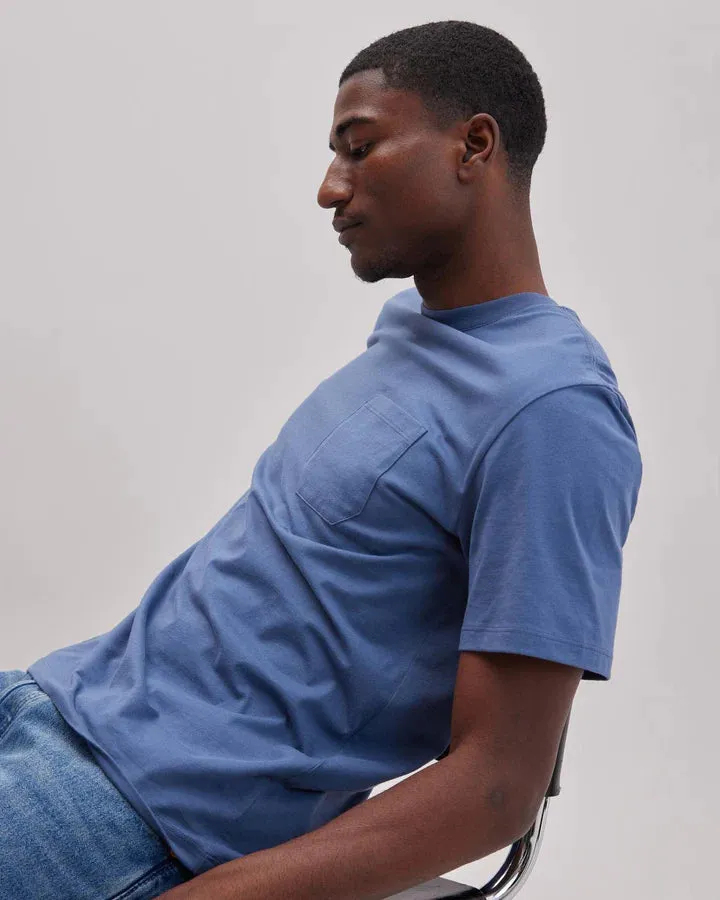 Men's Pima Cotton Pocket Tee - Vintage Indigo