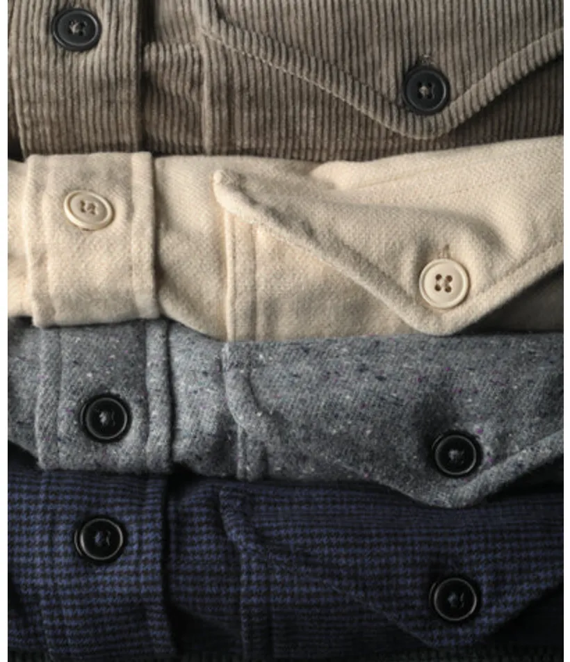Navy / Black Micro Houndstooth Utility Workshirt by Relwen