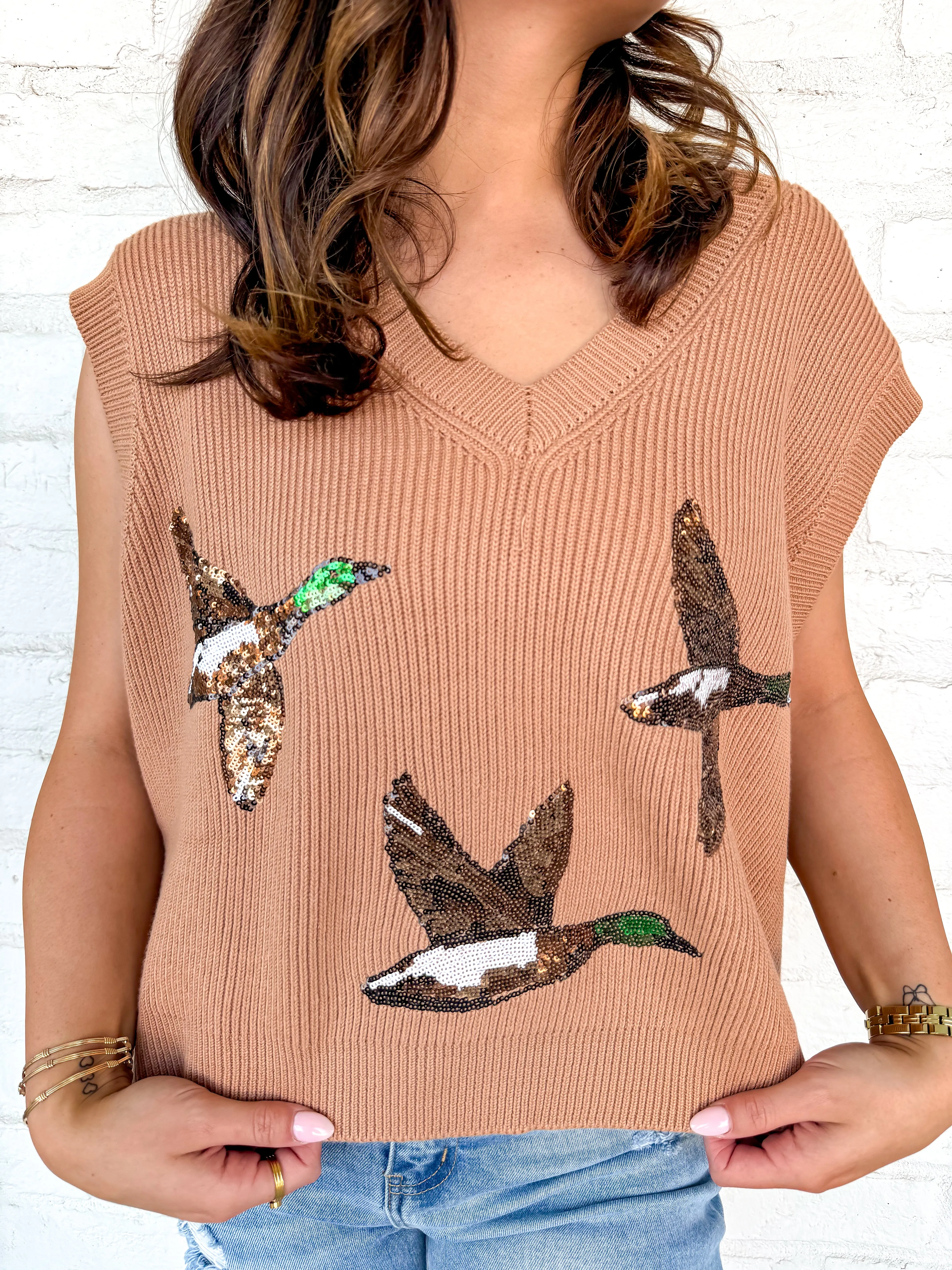 Stylish Flying Duck Sweater Vest Fit for a Queen