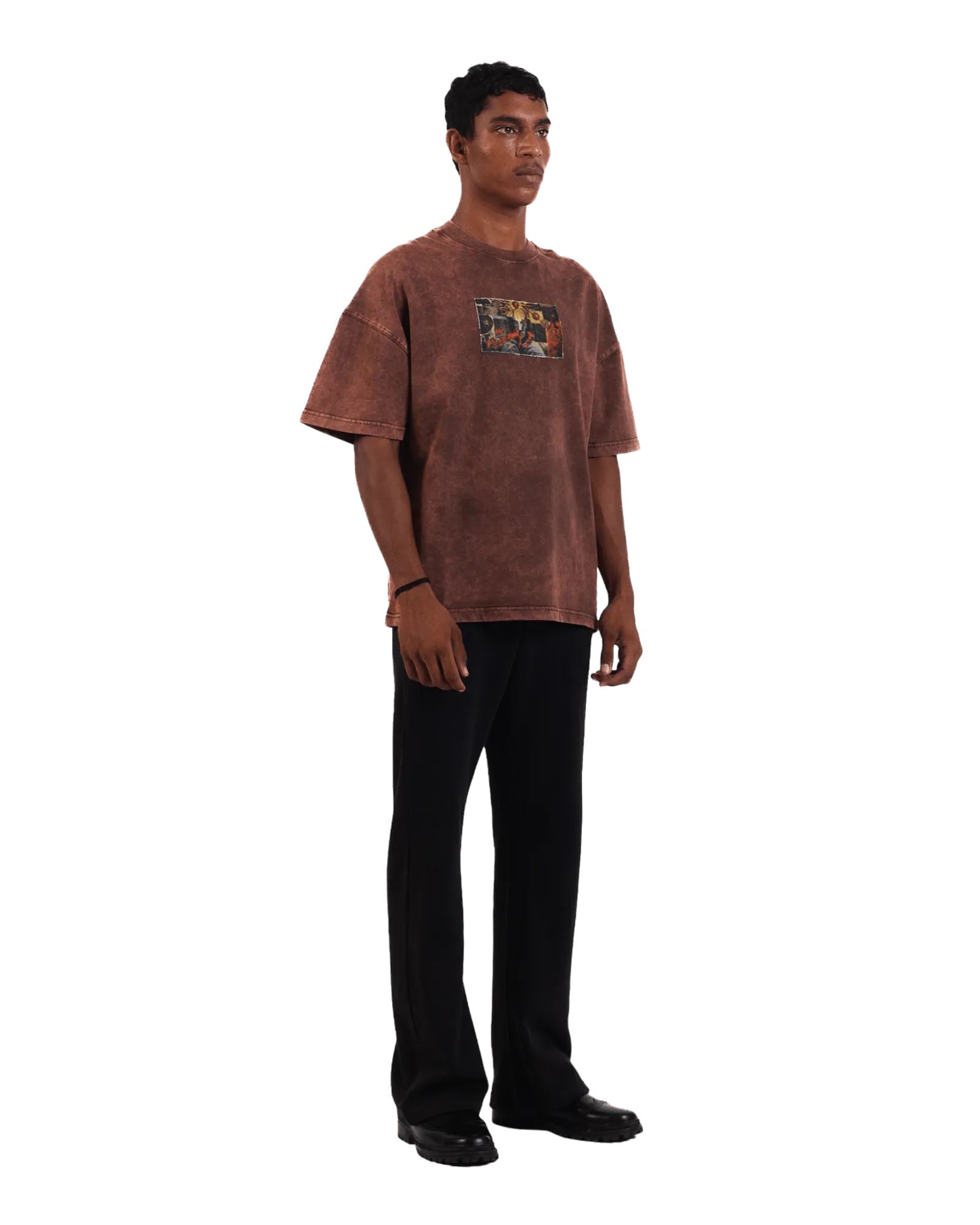 "Eternal Cycle" Oversized Rust Brown T-Shirt