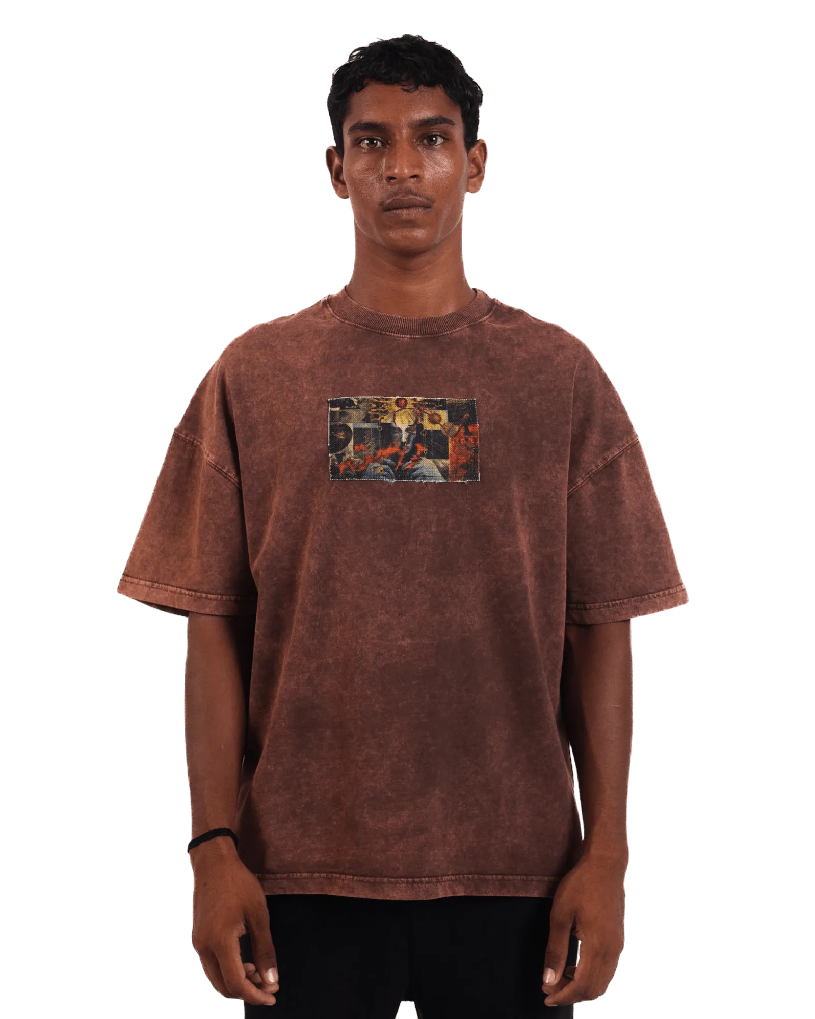 "Eternal Cycle" Oversized Rust Brown T-Shirt