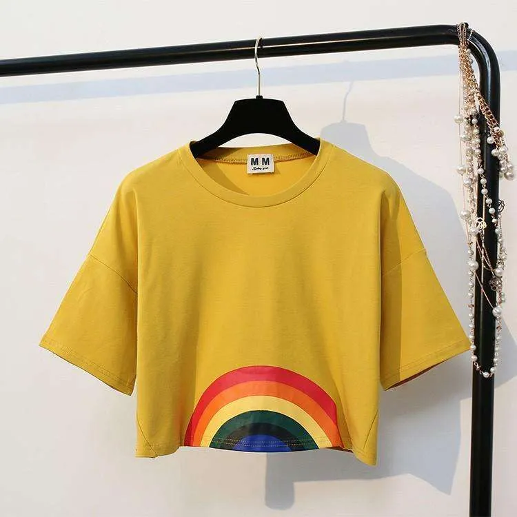 Rainbow Hippie Crop Top