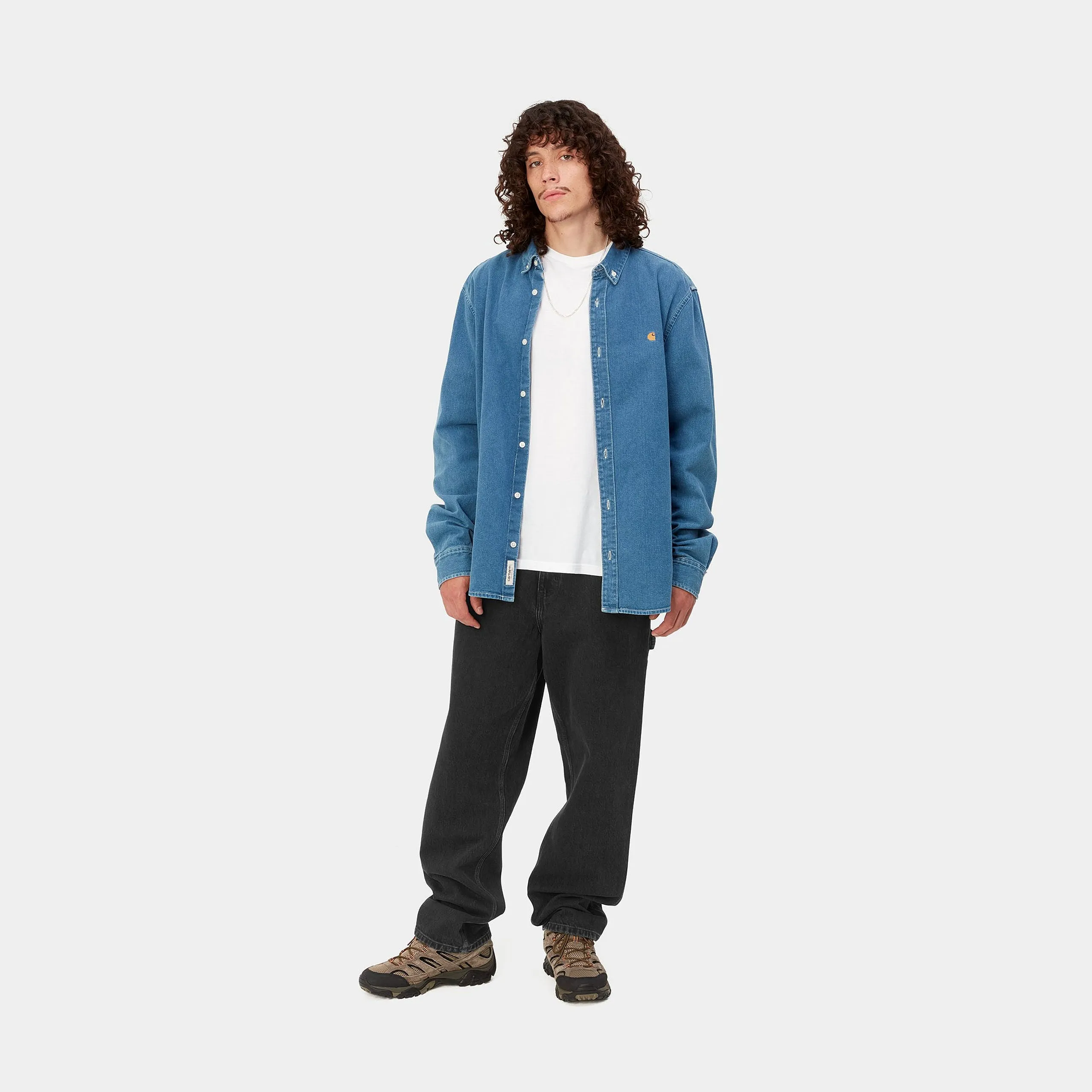 SINGLE KNEE PANT / CARHARTT WIP / BLACK STONE WASHED
