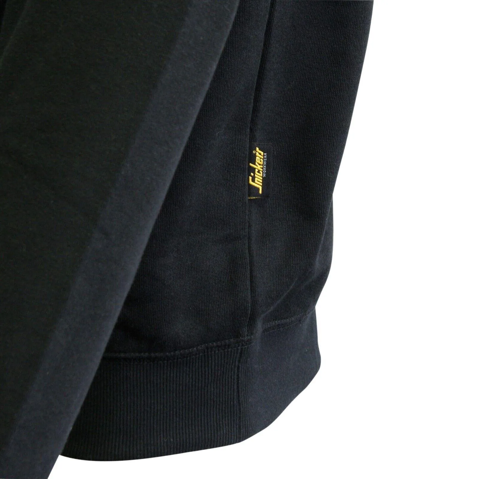 Snickers Workwear Men's Black Yellow Logo Crew Neck Sweater