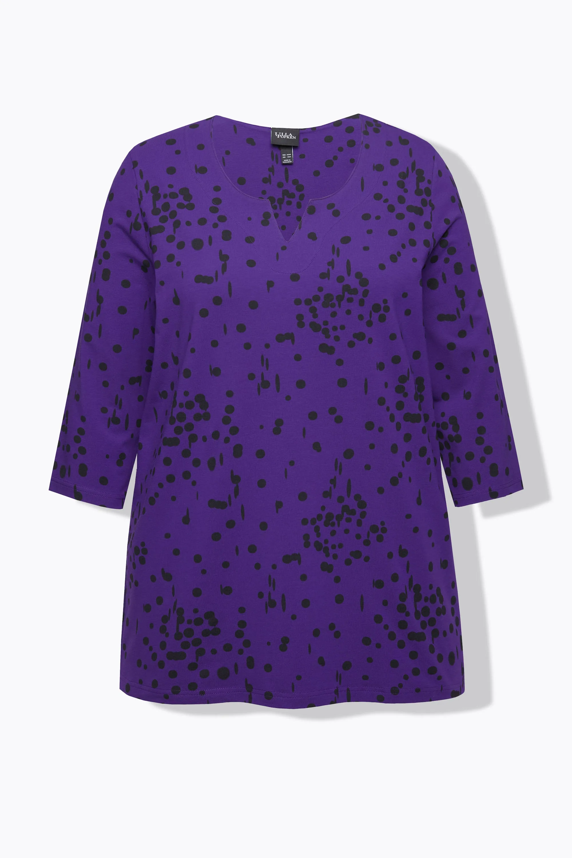 Ulla Popken Top in Purple Polka Dot