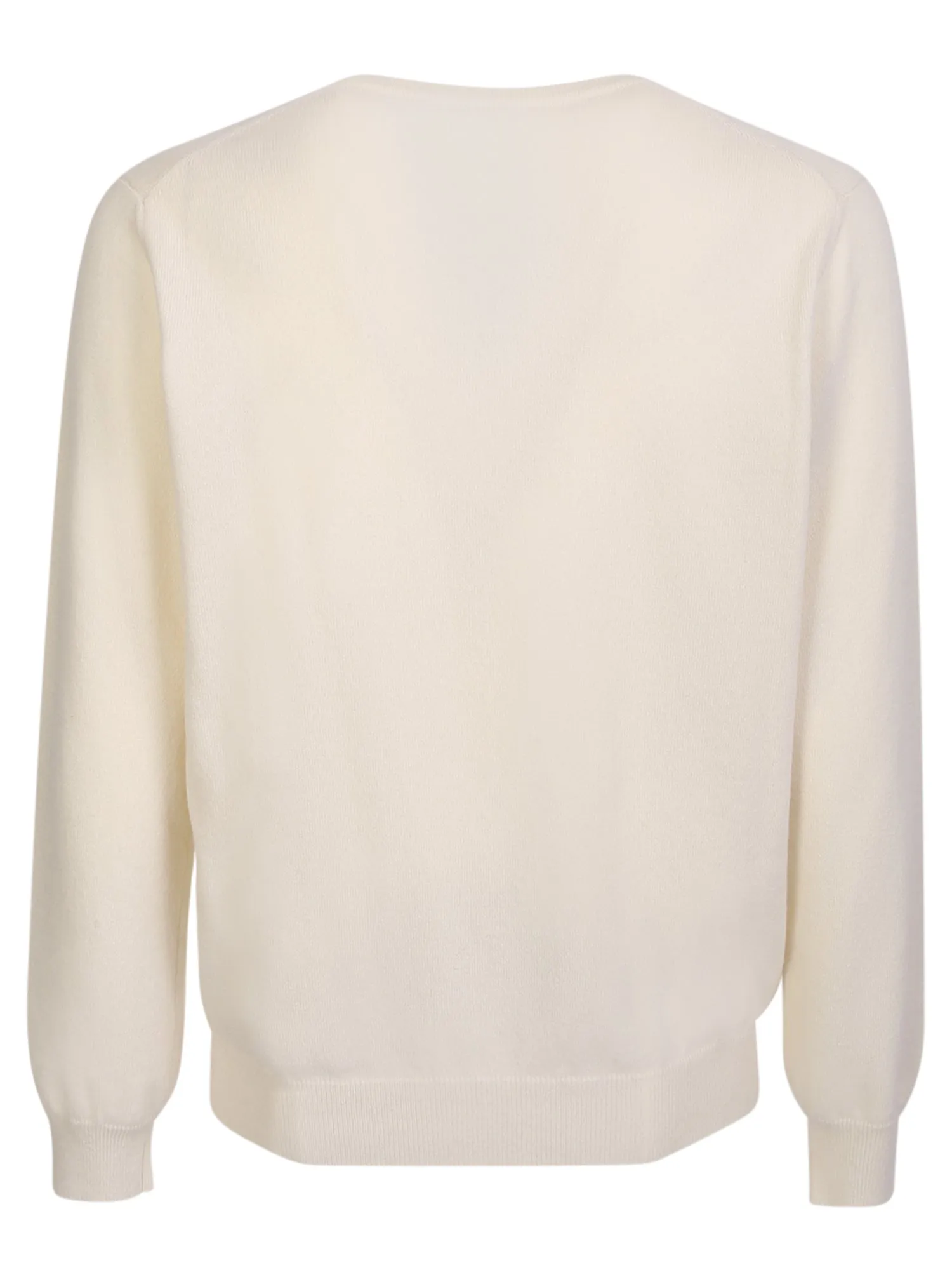 White V-neck pullover