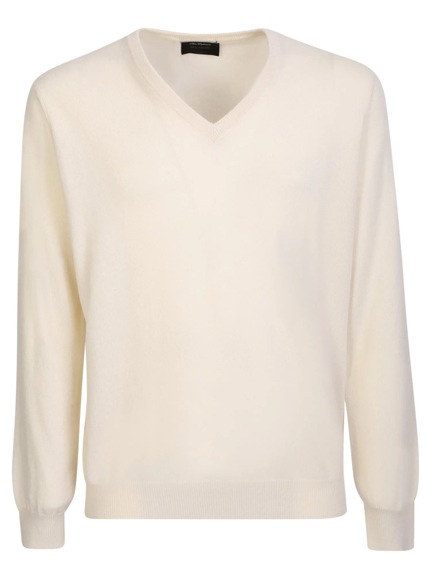 White V-neck pullover